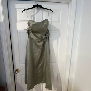 Alfred Angelo celadon green strapless dress